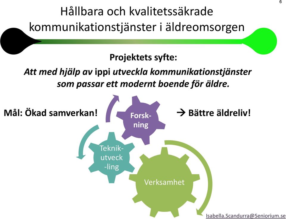 kommunikationstjänster som passar ett modernt boende för äldre.