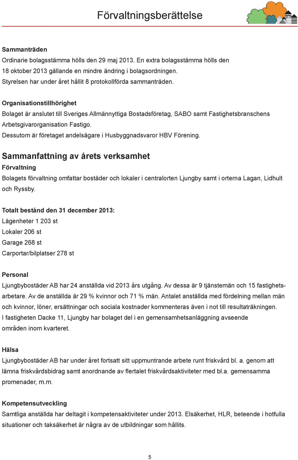 Organisationstillhörighet Bolaget är anslutet till Sveriges Allmännyttiga Bostadsföretag, SABO samt Fastighetsbranschens Arbetsgivarorganisation Fastigo.