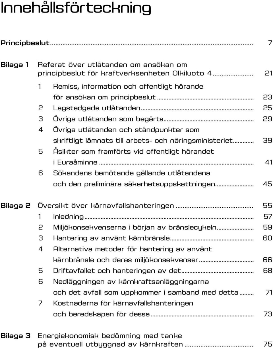 .. 29 4 Övriga utlåtanden och ståndpunkter som skriftligt lämnats till arbets- och näringsministeriet... 39 5 Åsikter som framförts vid offentligt hörandet i Euraåminne.