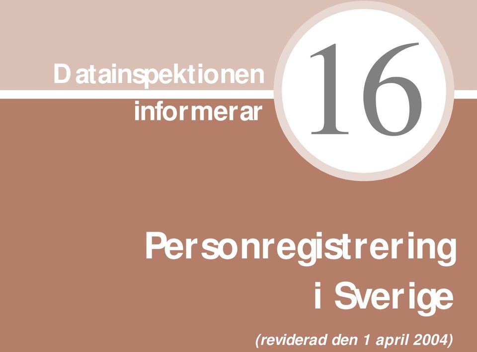 Personregistrering i