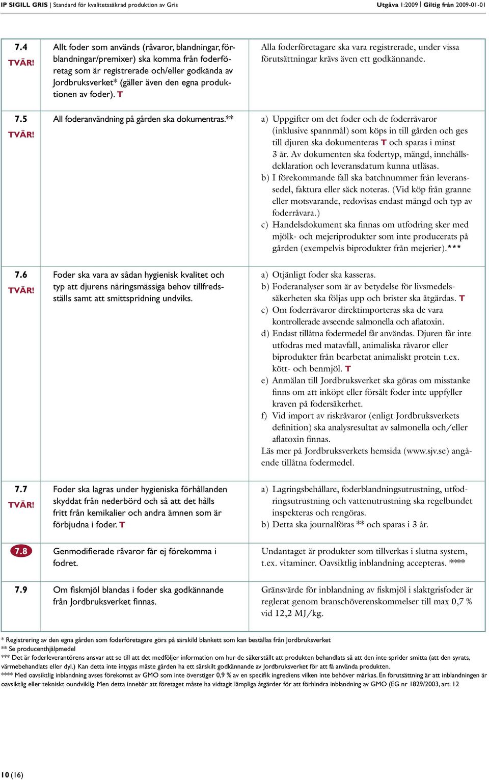 foder). T All foderanvändning på gården ska dokumentras.** Alla foderföretagare ska vara registrerade, under vissa förutsättningar krävs även ett godkännande.