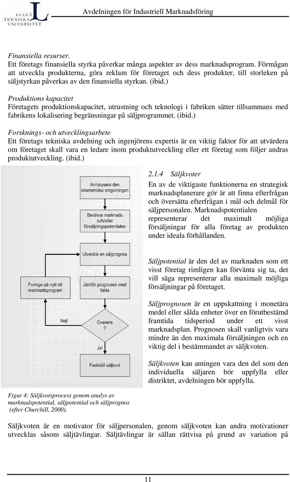 ) Produktions kapacitet Företagets produktionskapacitet, utrustning och teknologi i fabriken sätter tillsammans med fabrikens lokalisering begränsningar på säljprogrammet. (ibid.