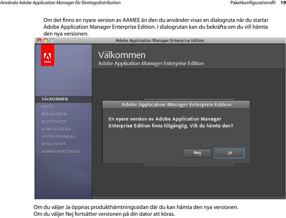 Edition. I dialogrutan kan du bekräfta om du vill hämta den nya versionen.