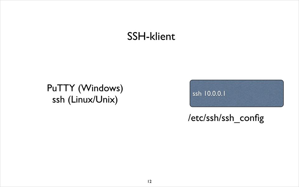(Linux/Unix) ssh 10.