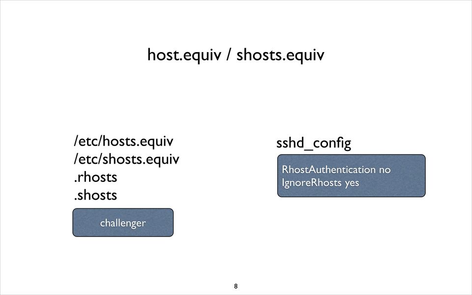 equiv sshd_config /etc/shosts.