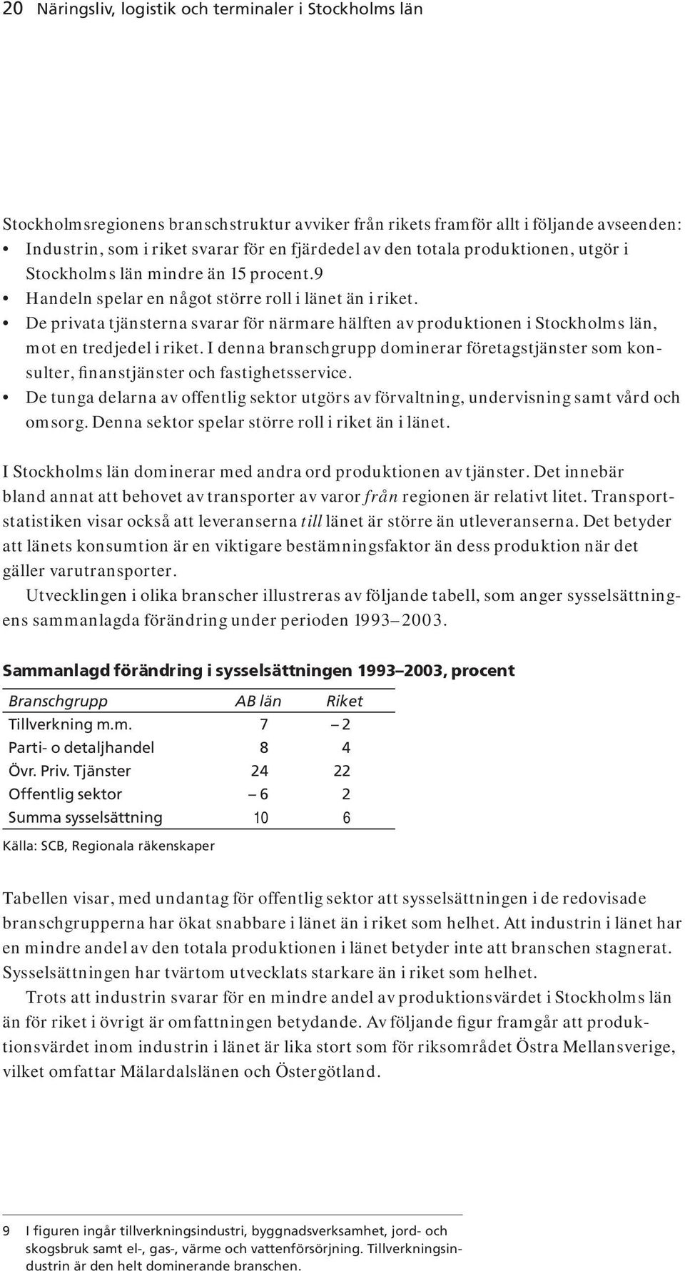 De privata tjänsterna svarar för närmare hälften av produktionen i Stockholms län, mot en tredjedel i riket.