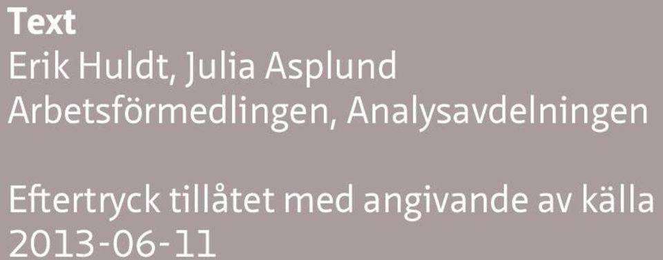 Analysavdelningen Eftertryck