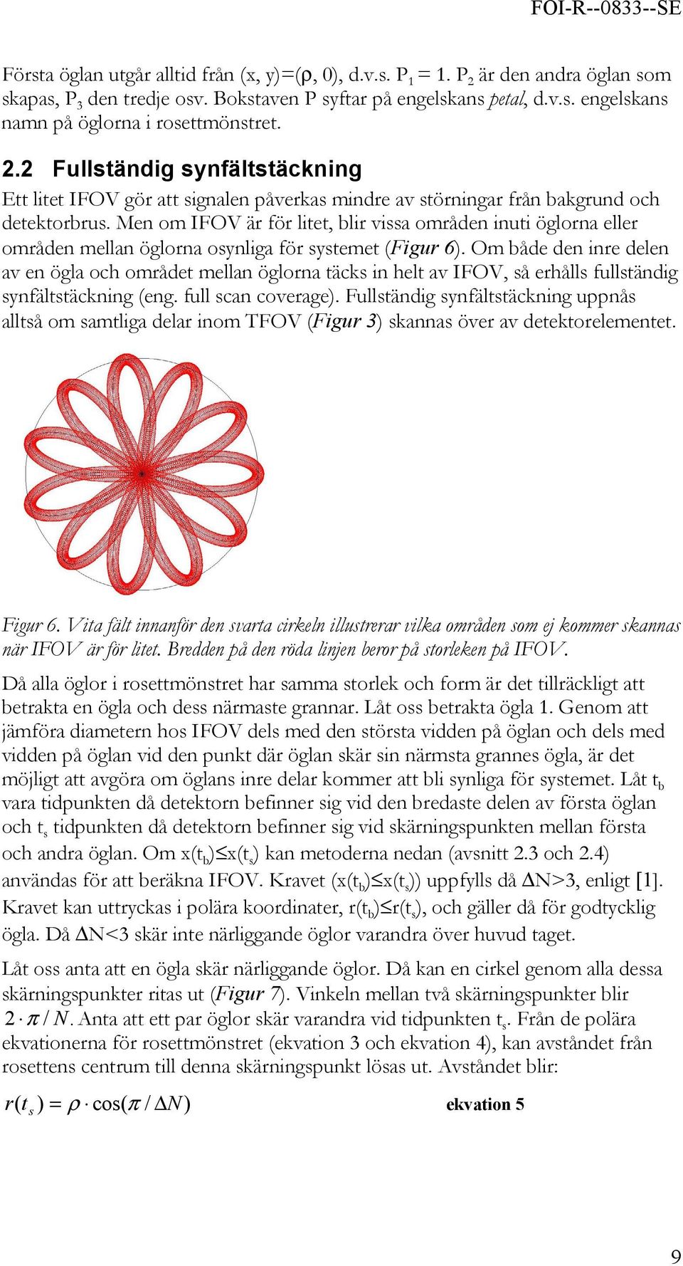 Men om IFOV är för litet, blir vissa områden inuti öglorna eller områden mellan öglorna osynliga för systemet (Figur 6).