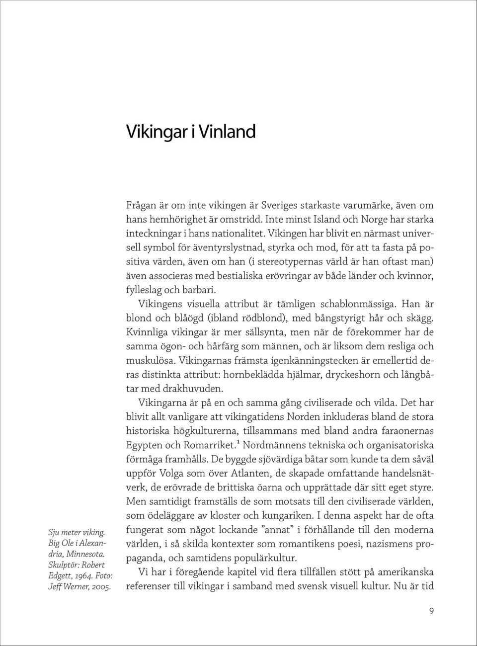 Vikingen har blivit en närmast universell symbol för äventyrslystnad, styrka och mod, för att ta fasta på positiva värden, även om han (i stereotypernas värld är han oftast man) även associeras med