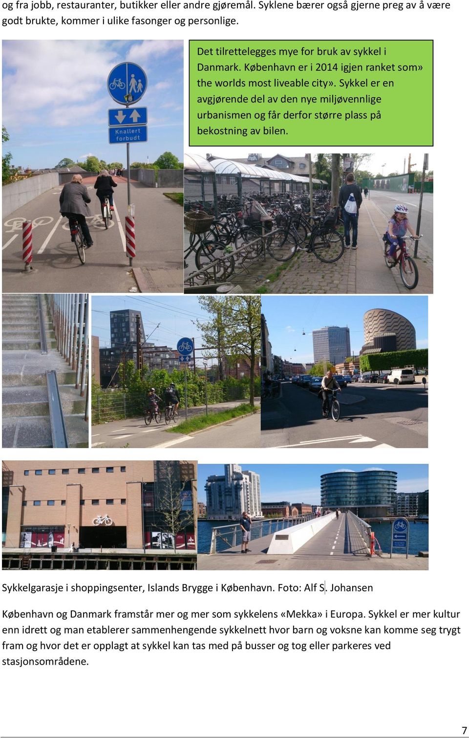 Sykkel er en avgjørende del av den nye miljøvennlige urbanismen og får derfor større plass på bekostning av bilen. Sykkelgarasje i shoppingsenter, Islands Brygge i København. Foto: Alf S.
