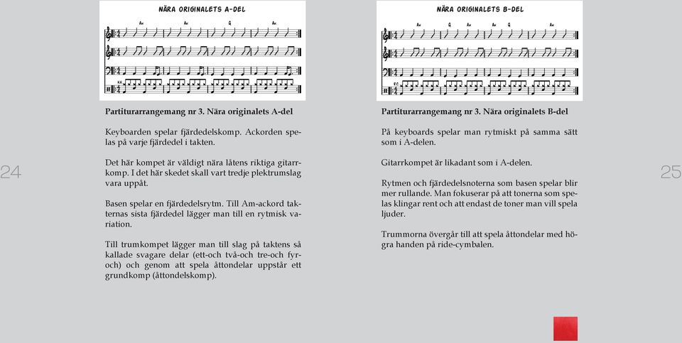 Till Am-ackord takternas sista fjärdedel lägger man till en rytmisk variation.