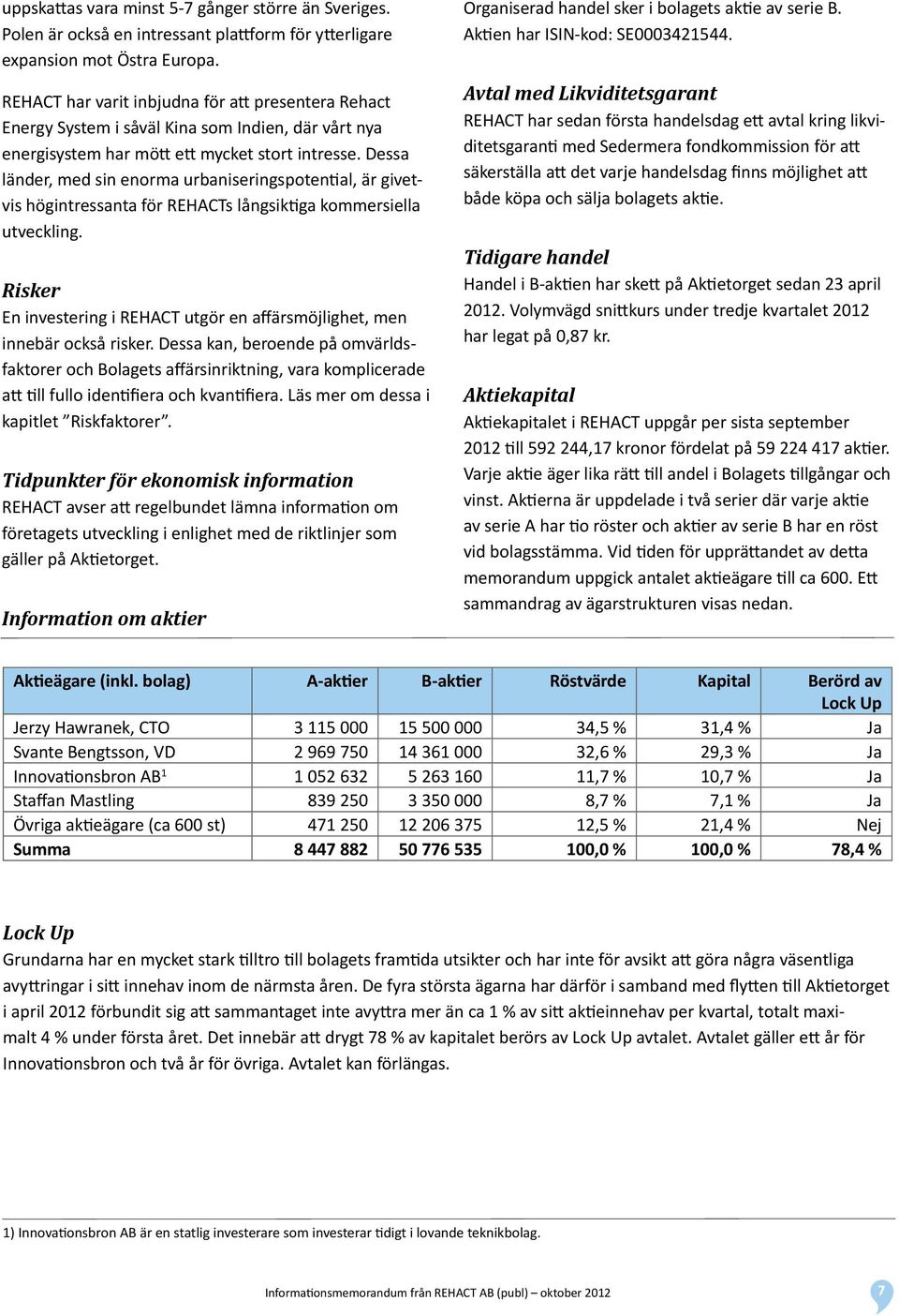 Dessa länder, med sin enorma urbaniseringspotential, är givetvis högintressanta för REHACTs långsiktiga kommersiella utveckling.