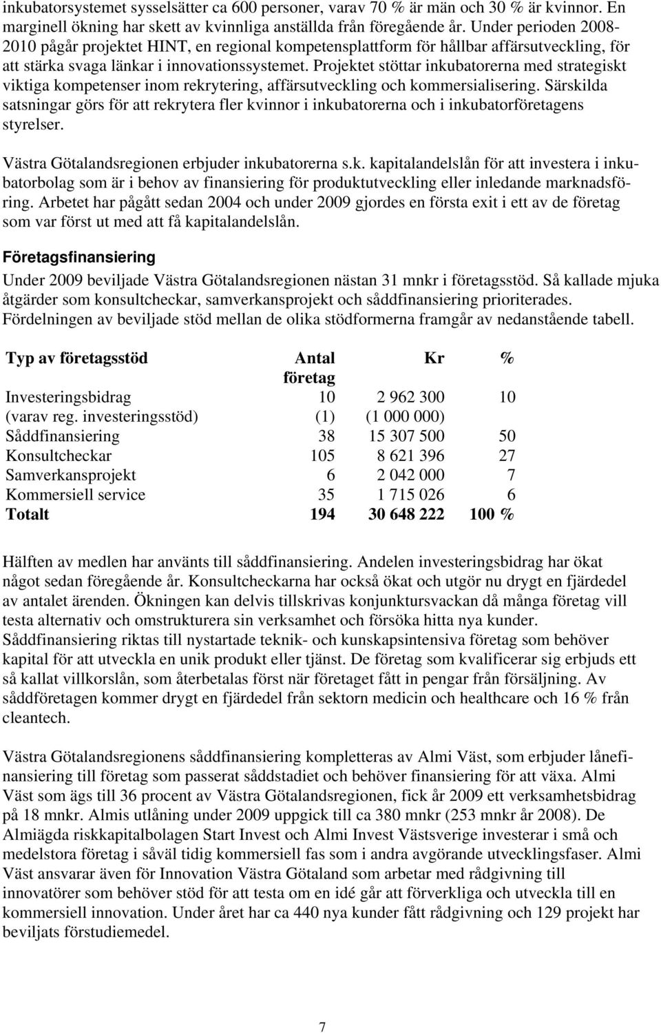 Projektet stöttar inkubatorerna med strategiskt viktiga kompetenser inom rekrytering, affärsutveckling och kommersialisering.