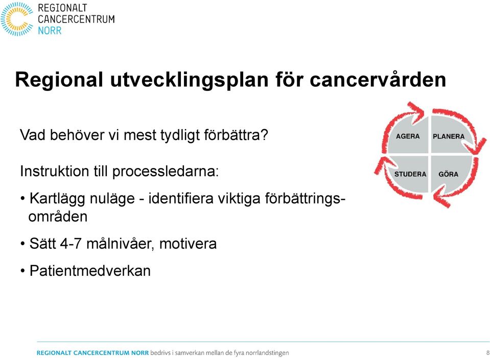 Instruktion till processledarna: Kartlägg nuläge -