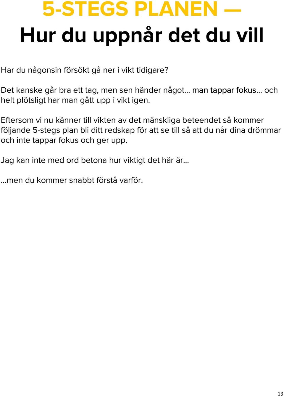 Eftersom vi nu känner till vikten av det mänskliga beteendet så kommer följande 5-stegs plan bli ditt redskap för att se