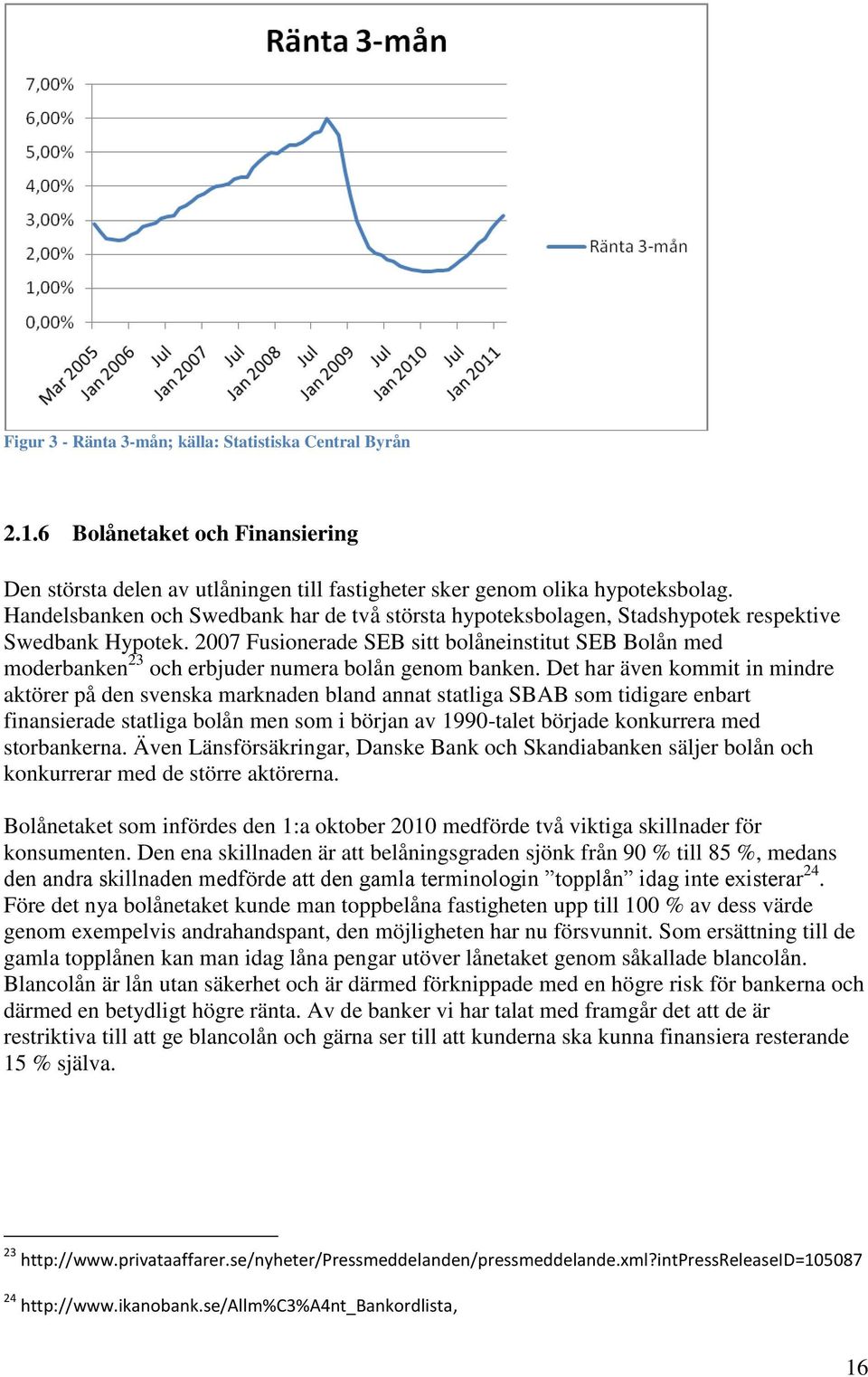 2007 Fusionerade SEB sitt bolåneinstitut SEB Bolån med moderbanken 23 och erbjuder numera bolån genom banken.