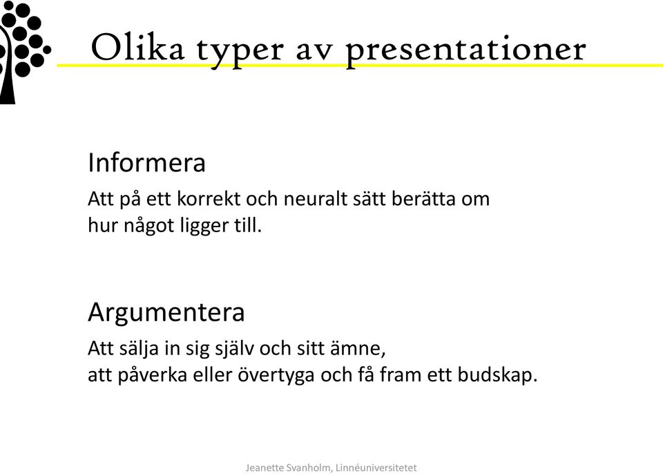 till. Argumentera Att sälja in sig själv och sitt