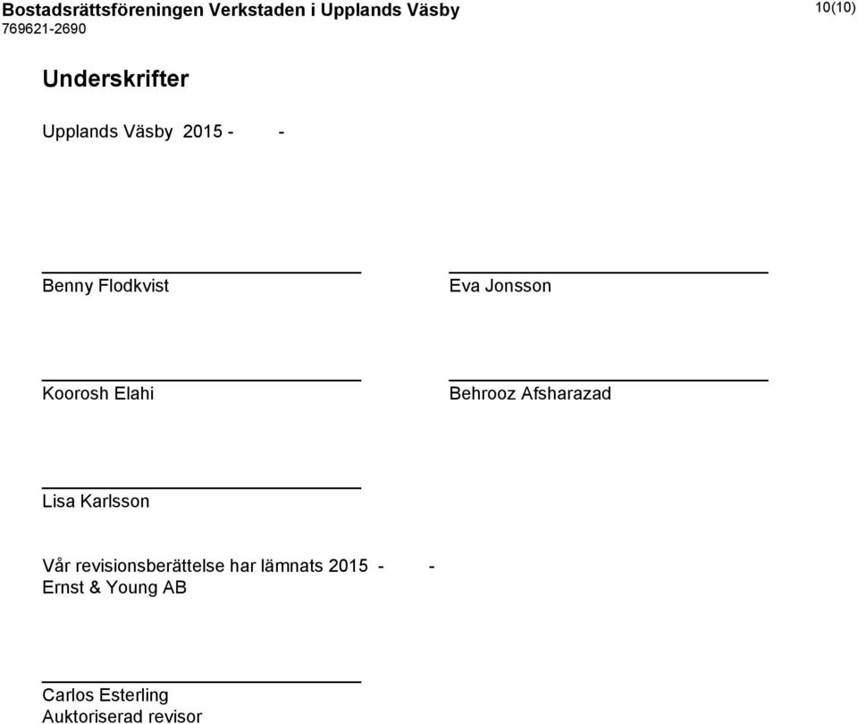 Koorosh Elahi Behrooz Afsharazad Lisa Karlsson Vår