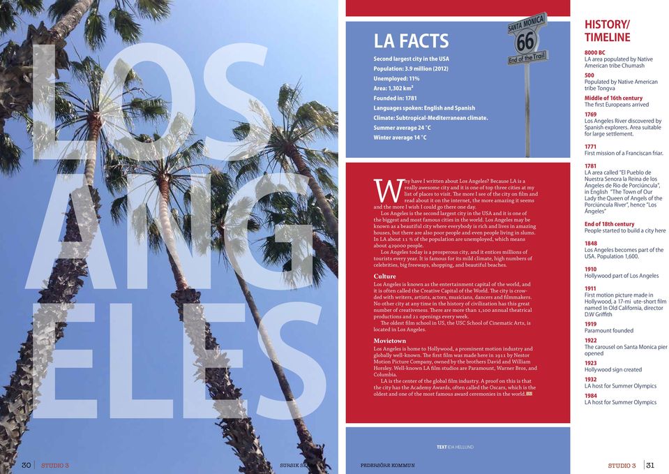 Summer average 24 C Winter average 14 C Why have I written about Los Angeles? Because LA is a really awesome city and it is one of top three cities at my list of places to visit.