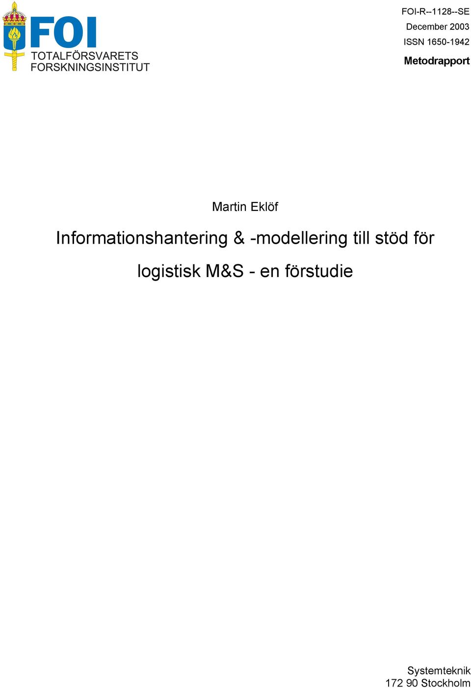 Informationshantering & -modellering till