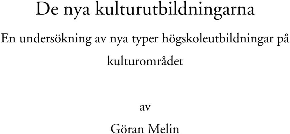 typer högskoleutbildningar