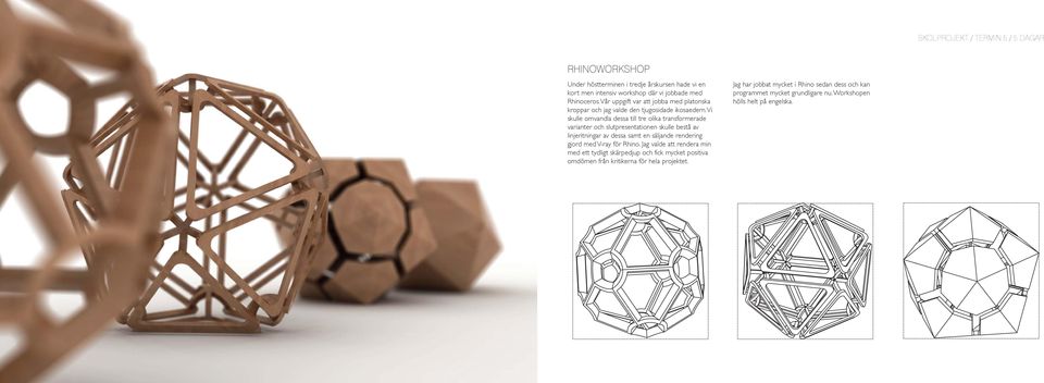 Vi skulle omvandla dessa till tre olika transformerade varianter och slutpresentationen skulle bestå av linjeritningar av dessa samt en säljande rendering gjord med