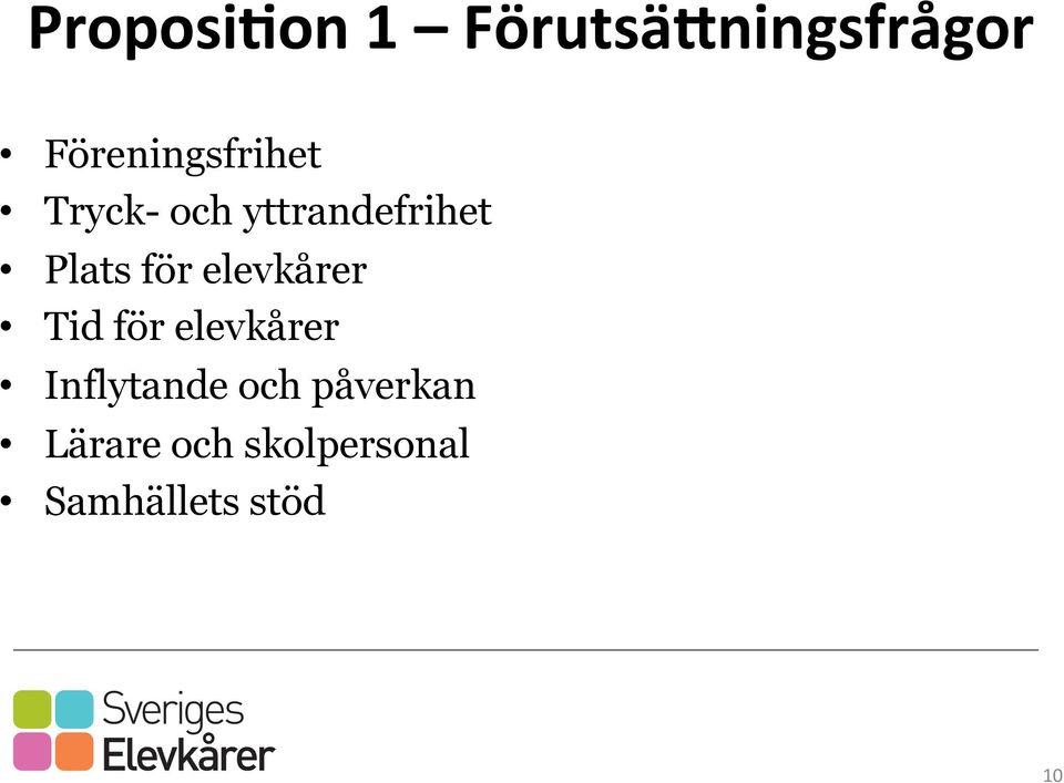 Plats för elevkårer Tid för elevkårer