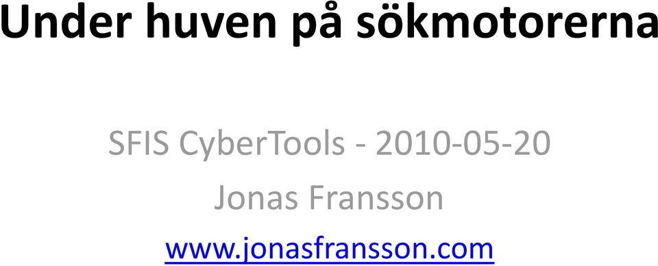 CyberTools 2010 05 20