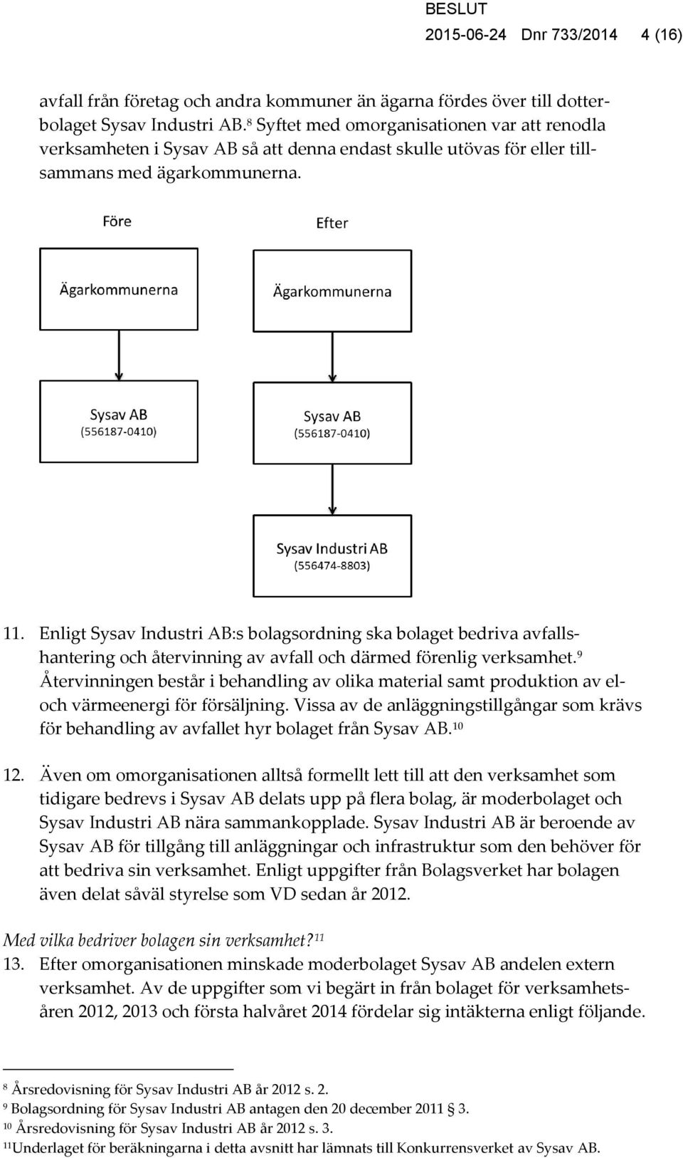 Enligt Sysav Industri AB:s bolagsordning ska bolaget bedriva avfallshantering och återvinning av avfall och därmed förenlig verksamhet.