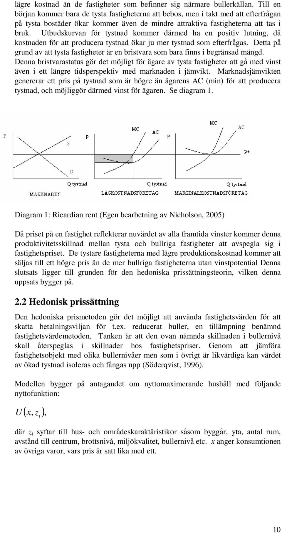 Utbudskurvan för tystnad kommer därmed ha en positiv lutning, då kostnaden för att producera tystnad ökar ju mer tystnad som efterfrågas.