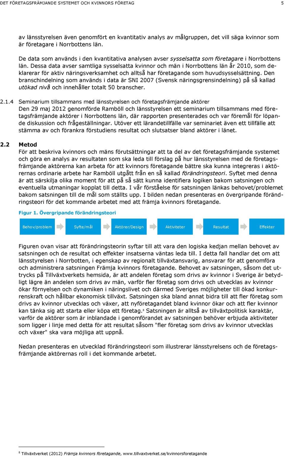 Dessa data avser samtliga sysselsatta kvinnor och män i Norrbottens län år 2010, som deklarerar för aktiv näringsverksamhet och alltså har företagande som huvudsysselsättning.