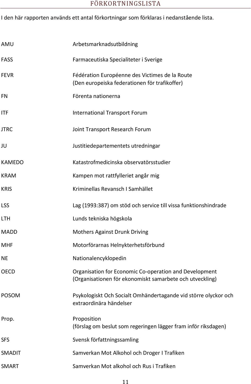 International Transport Forum Joint Transport Research Forum Justitiedepartementets utredningar Katastrofmedicinska observatörsstudier Kampen mot rattfylleriet angår mig Kriminellas Revansch I