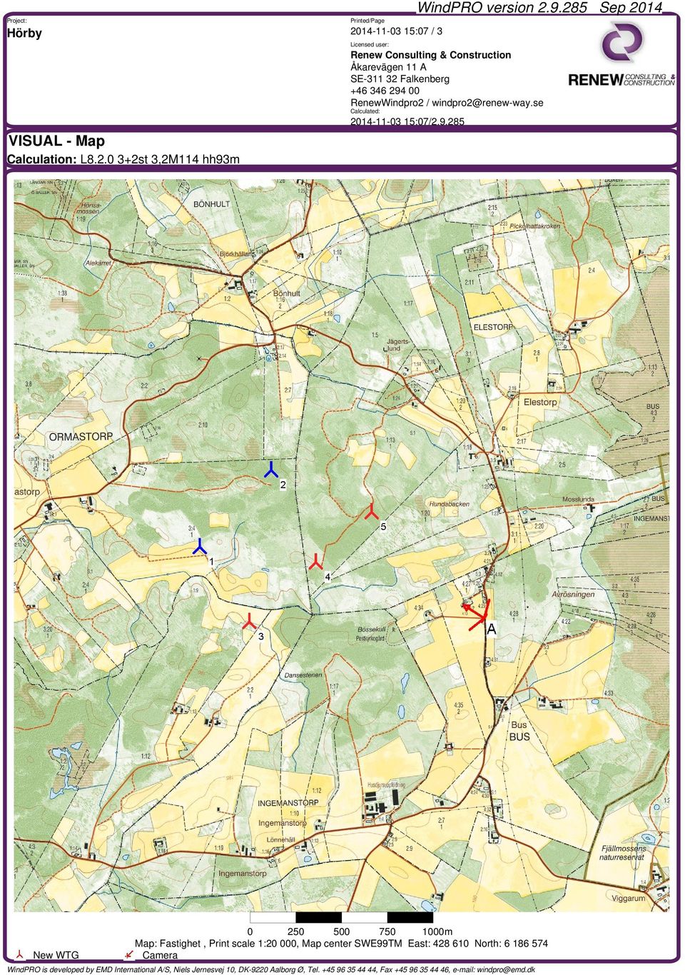 285 Sep 2014 Licensed user: Renew Consulting & Construction Åkarevägen 11 A SE-311 32 Falkenberg +46 346 294 00 RenewWindpro2 /