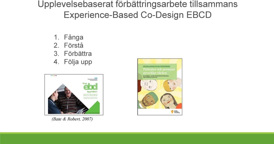 Co-Design EBCD 1. Fånga 2. Förstå 3.