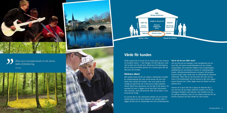 är din största källa till förbättring. Bill Gates Värde skapas för en kund när en insats görs som motsvarar kundens behov i rätt mängd, vid rätt tidpunkt, med rätt kvalitet och till rätt pris.