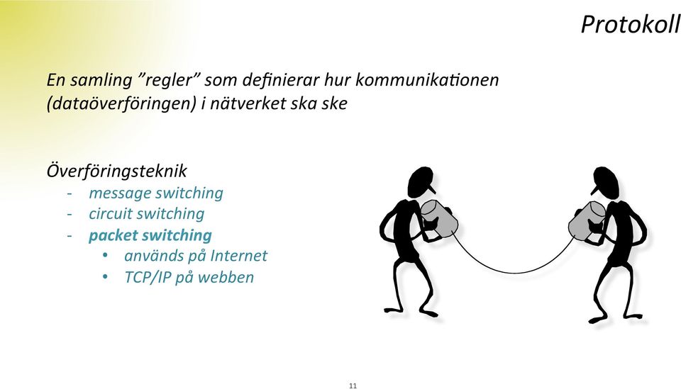 Överföringsteknik - message switching - circuit