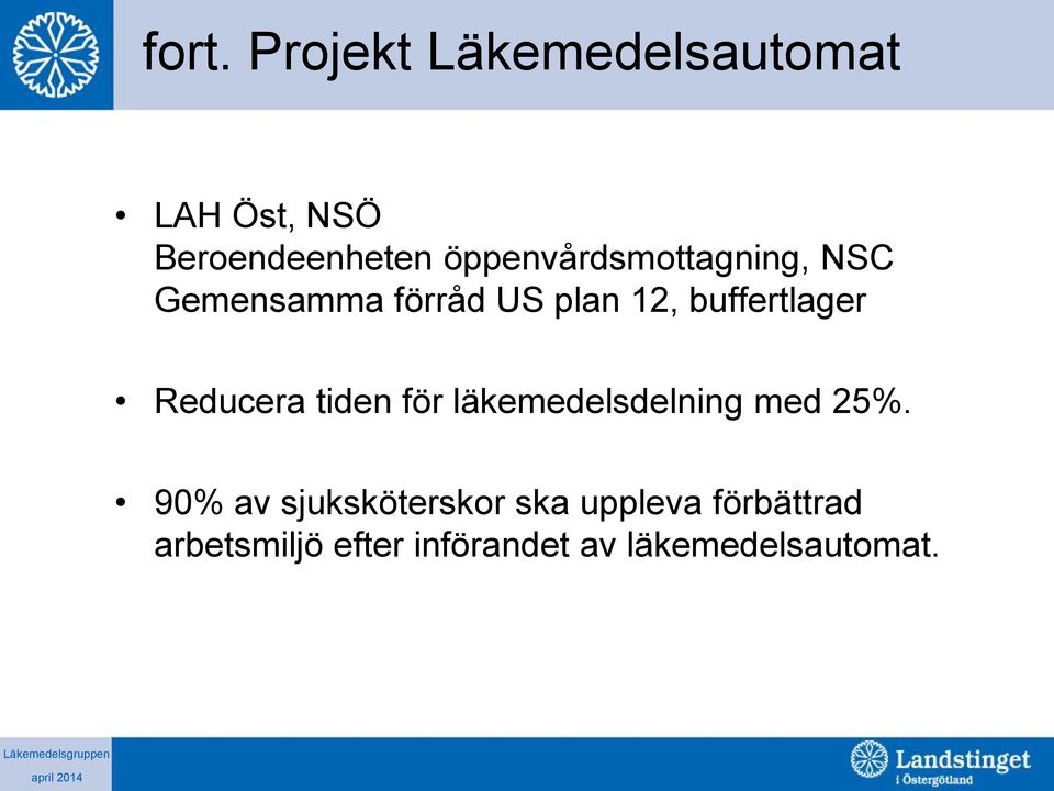 buffertlager Reducera tiden för läkemedelsdelning med 25%.