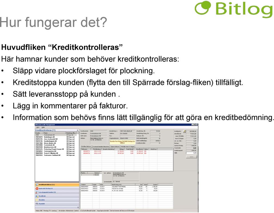 vidare plockförslaget för plockning.