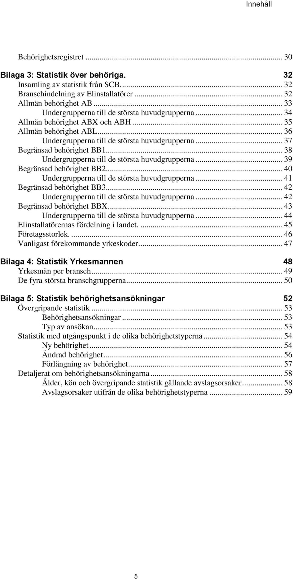 .. 38 Undergrupperna till de största huvudgrupperna... 39 Begränsad behörighet BB2... 4 Undergrupperna till de största huvudgrupperna... 4 Begränsad behörighet BB3.