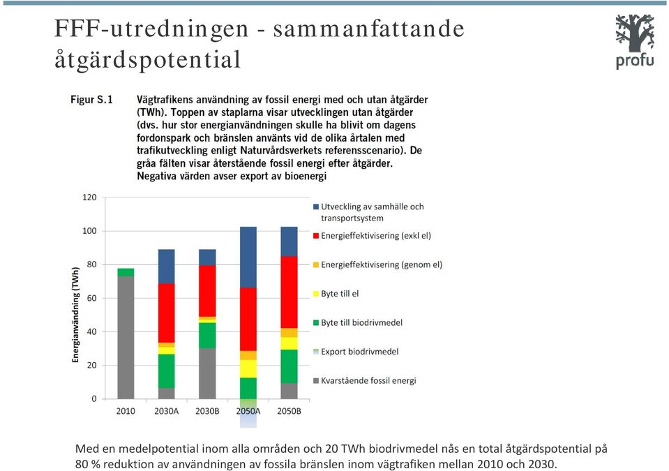 nås en total åtgärdspotential på 80 % reduktion av