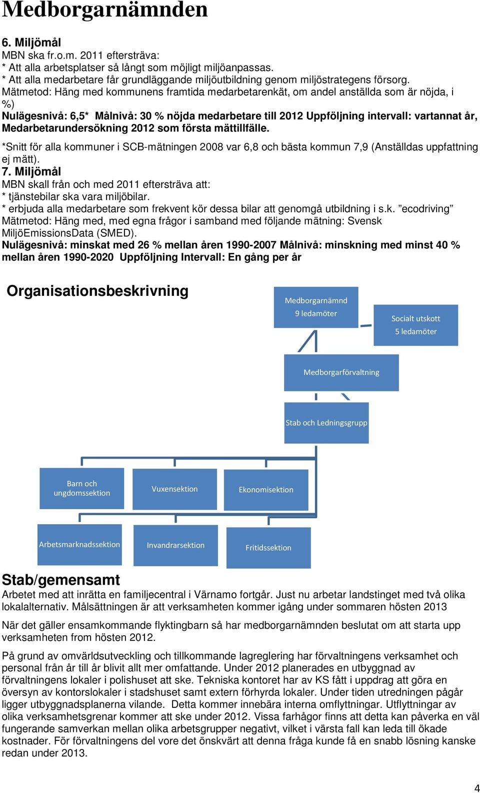 Medarbetarundersökning 2012 som första mättillfälle. *Snitt för alla kommuner i SCB-mätningen 2008 var 6,8 och bästa kommun 7,