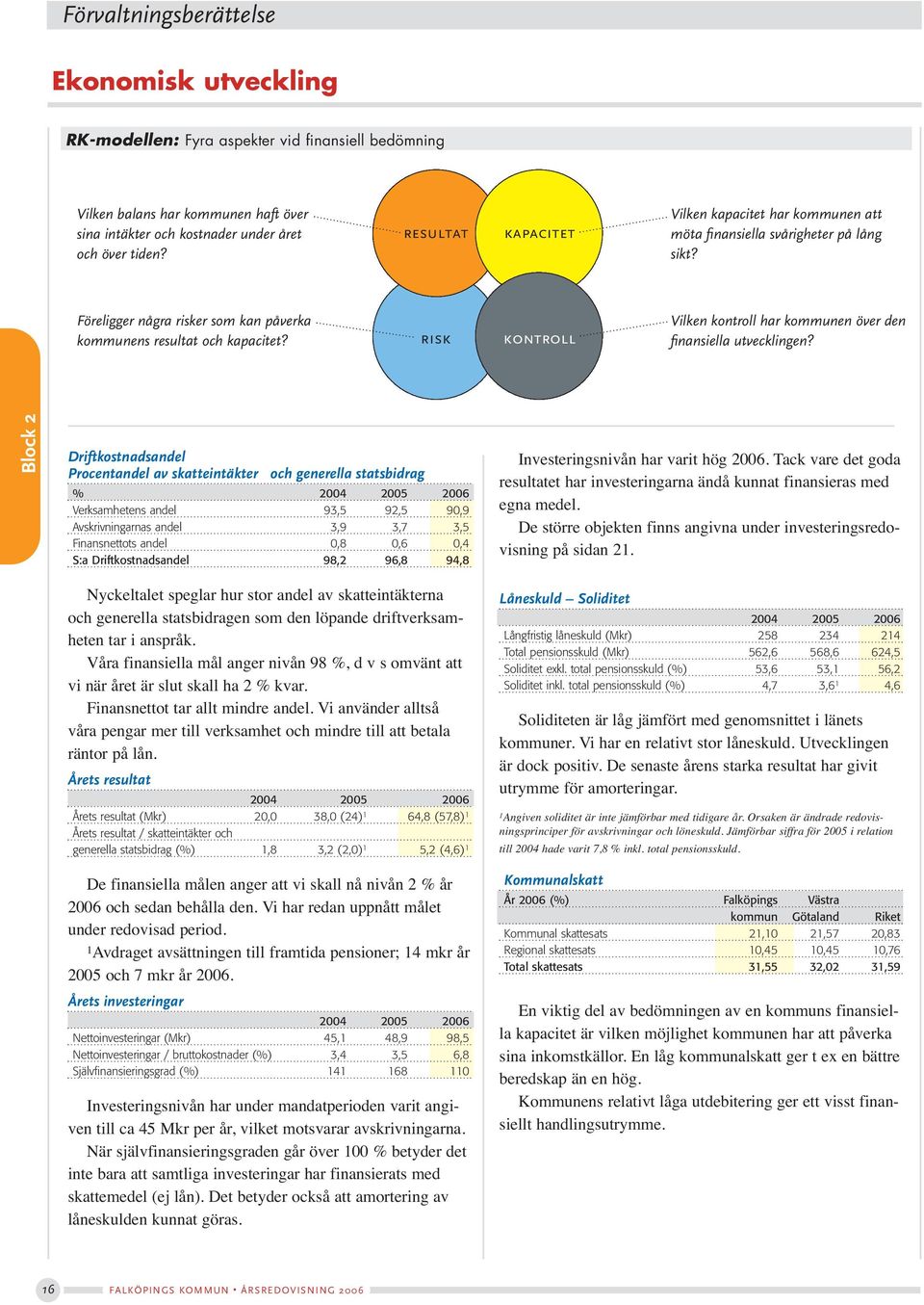 risk kontroll Vilken kontroll har kommunen över den finansiella utvecklingen?