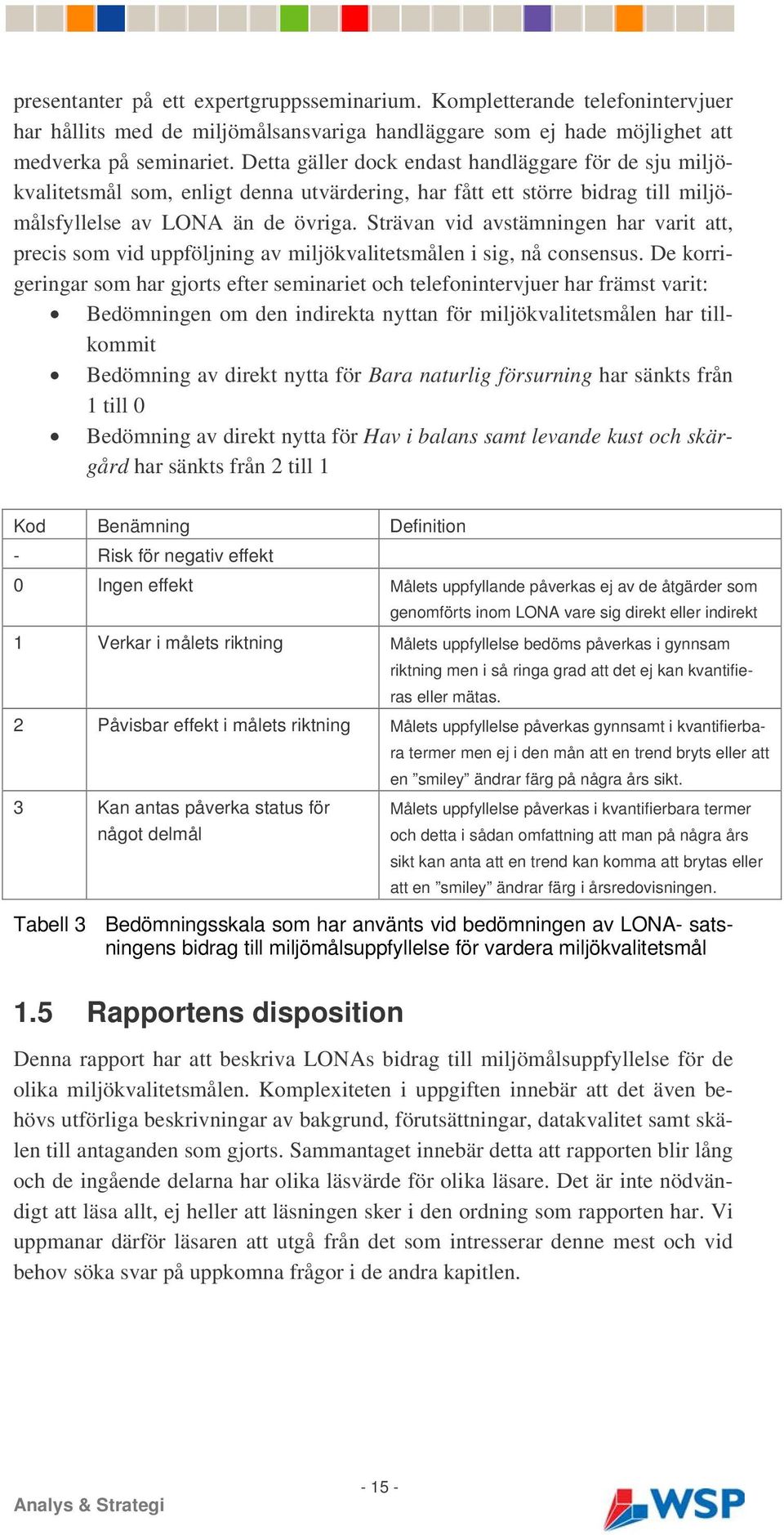 Strävan vid avstämningen har varit att, precis som vid uppföljning av miljökvalitetsmålen i sig, nå consensus.