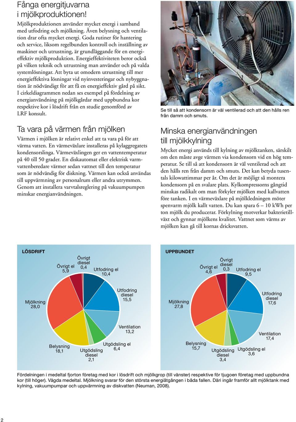 Energieffektiviteten beror också på vilken teknik och utrustning man använder och på valda systemlösningar.