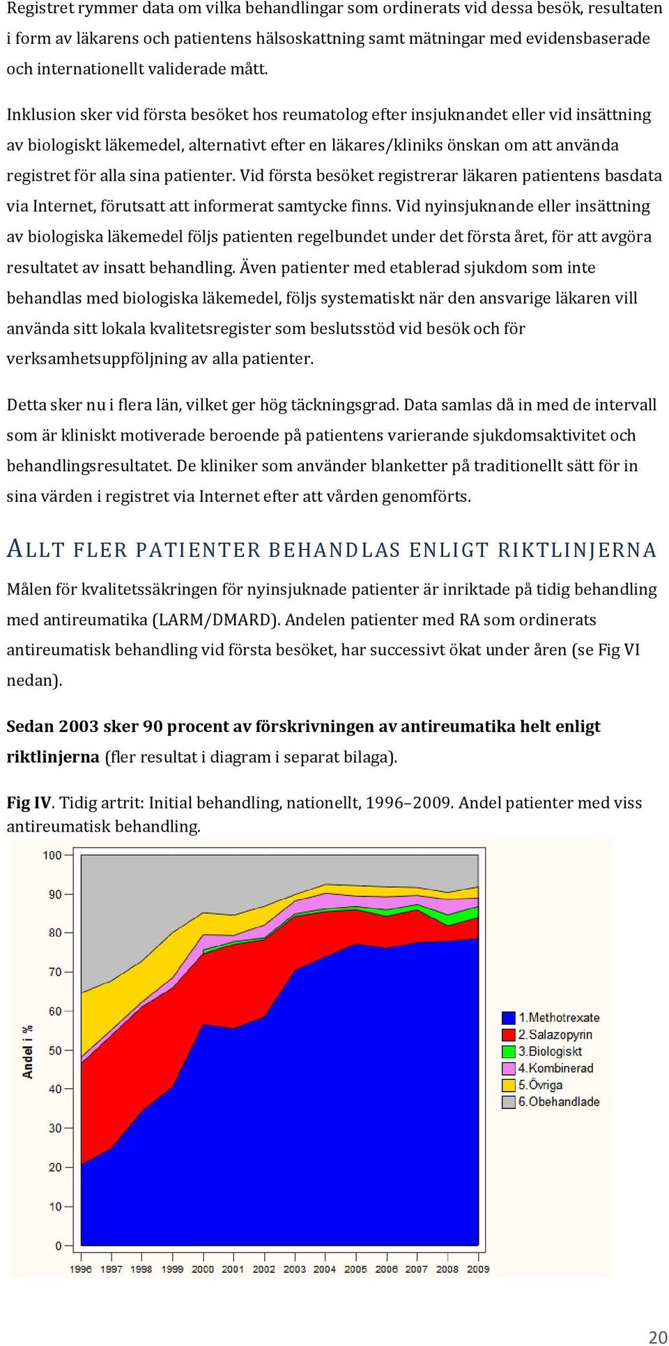 Inklusion sker vid första besöket hos reumatolog efter insjuknandet eller vid insättning av biologiskt läkemedel, alternativt efter en läkares/kliniks önskan om att använda registret för alla sina