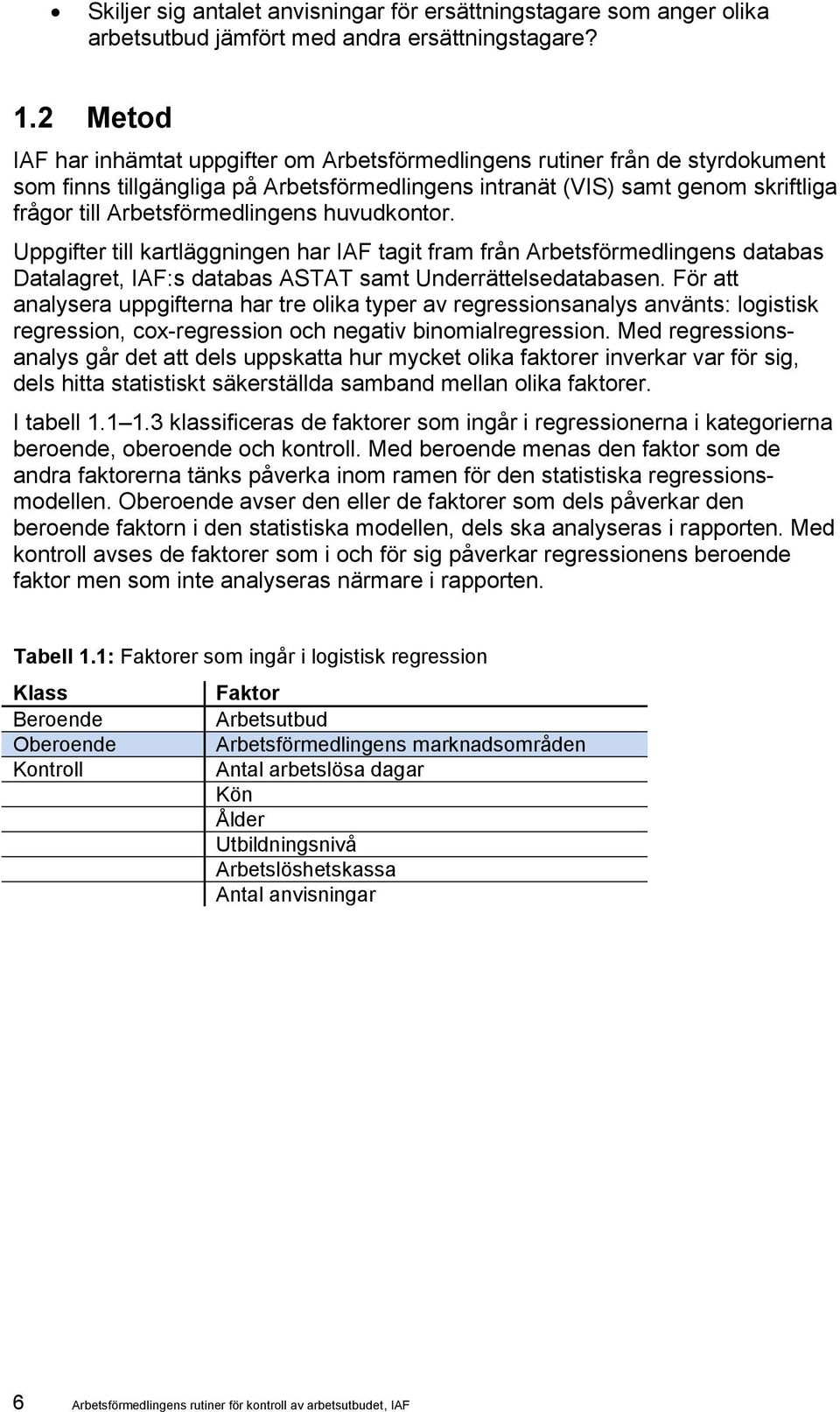 Arbetsförmedlingens huvudkontor. Uppgifter till kartläggningen har IAF tagit fram från Arbetsförmedlingens databas Datalagret, IAF:s databas ASTAT samt Underrättelsedatabasen.