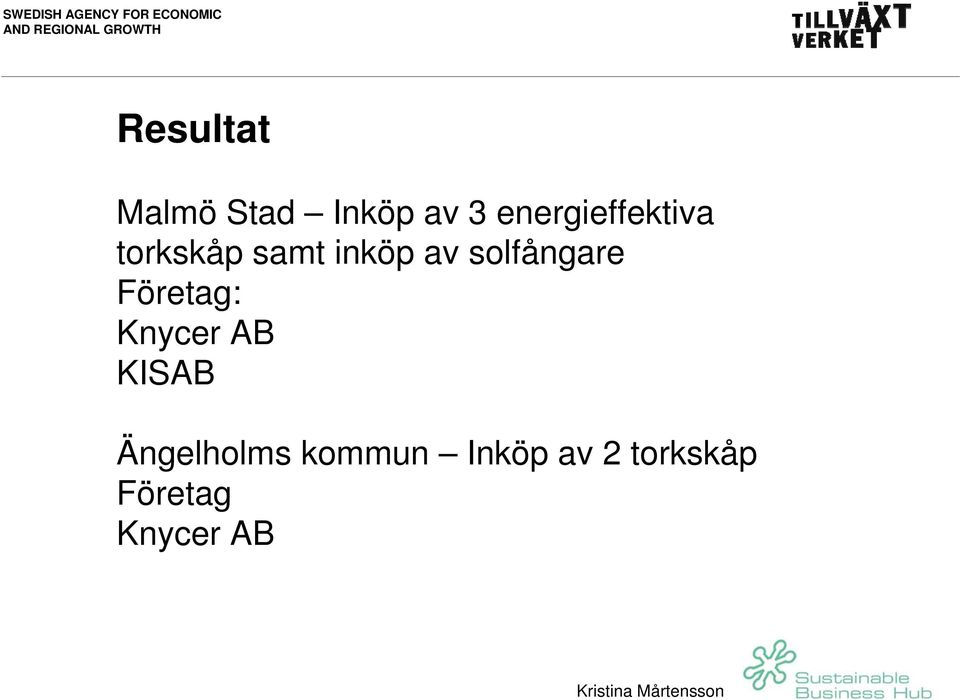 solfångare Företag: Knycer AB KISAB