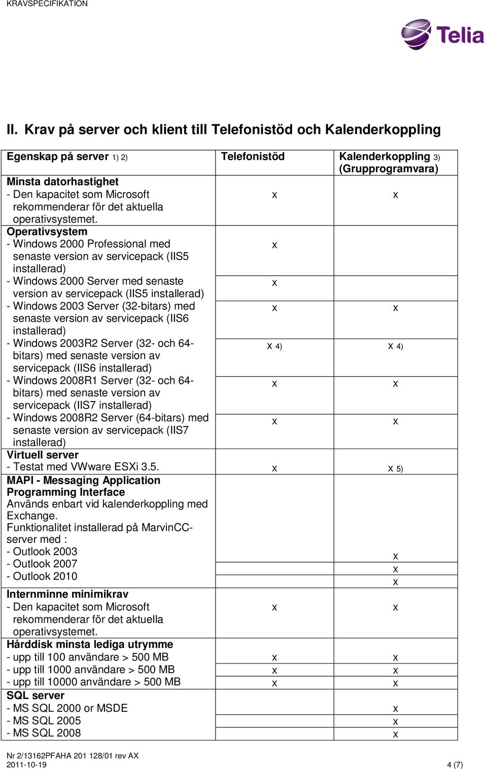 (32-bitars) med senaste version av servicepack (IIS6 installerad) - Windows 2003R2 Server (32- och 64- bitars) med senaste version av 4) 4) servicepack (IIS6 installerad) - Windows 2008R1 Server (32-