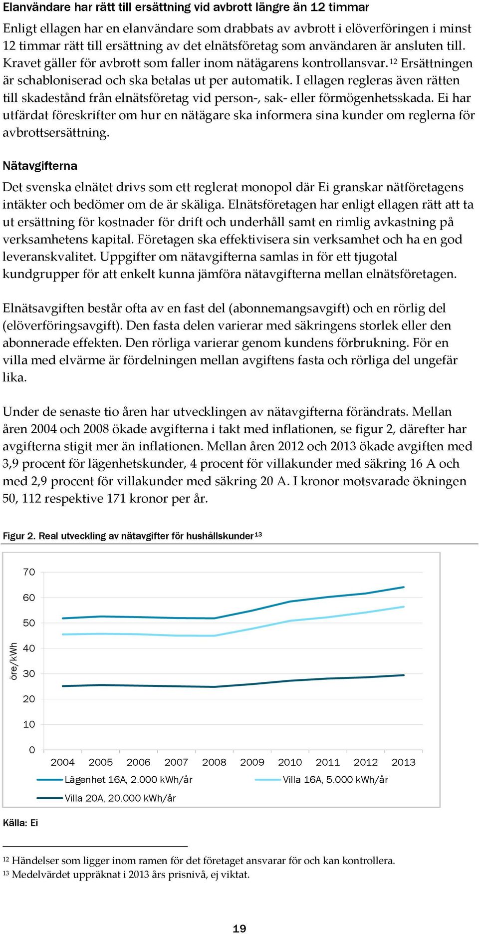 I ellagen regleras även rätten till skadestånd från elnätsföretag vid person-, sak- eller förmögenhetsskada.