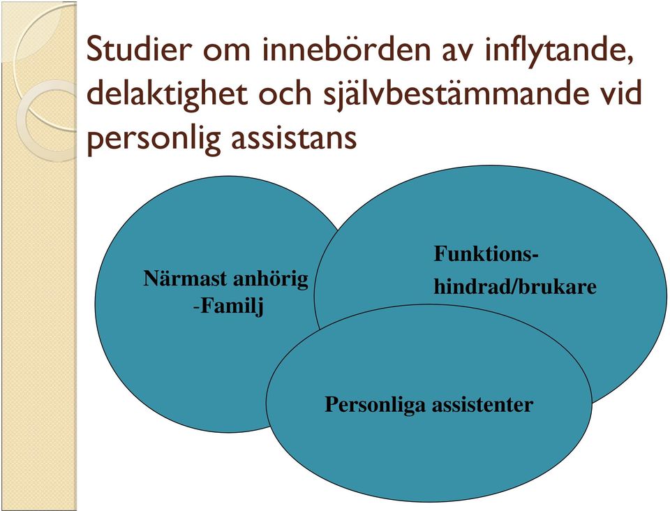 personlig assistans Närmast anhörig